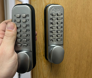 Office door access control panel replaced