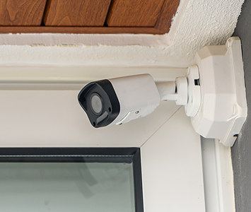 CCTV camera on house