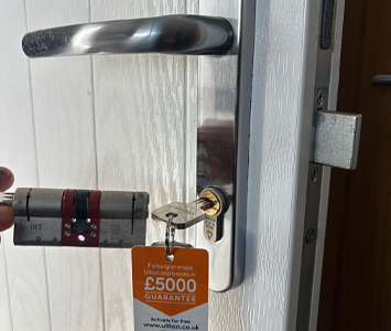 Snap-safe door lock installation