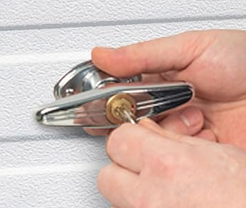 New lock fitted to garage door in Barnsley