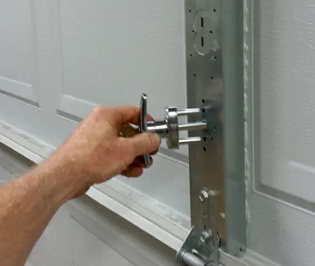 T-bar lock installation on garage door