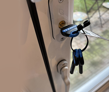 uPVC window featuring a new replacement lock