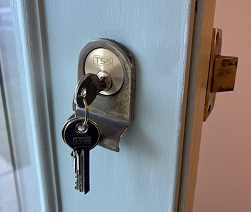 Door featuring new TSS security locking mechanism