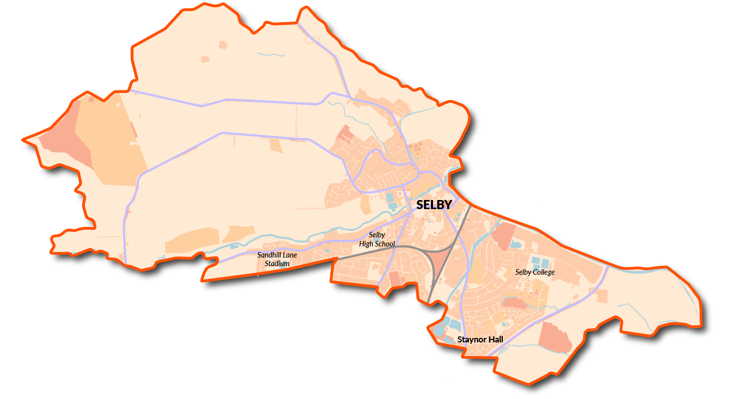 Map of Selby