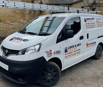 A Lock & Key Selby locksmith on the way to help a customer